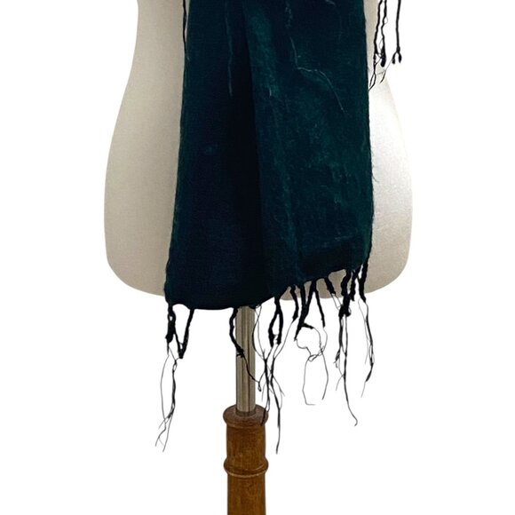 Cheppu From Himalaya Made In Nepal Blanket Scarf Green One Size - Picture 6 of 13